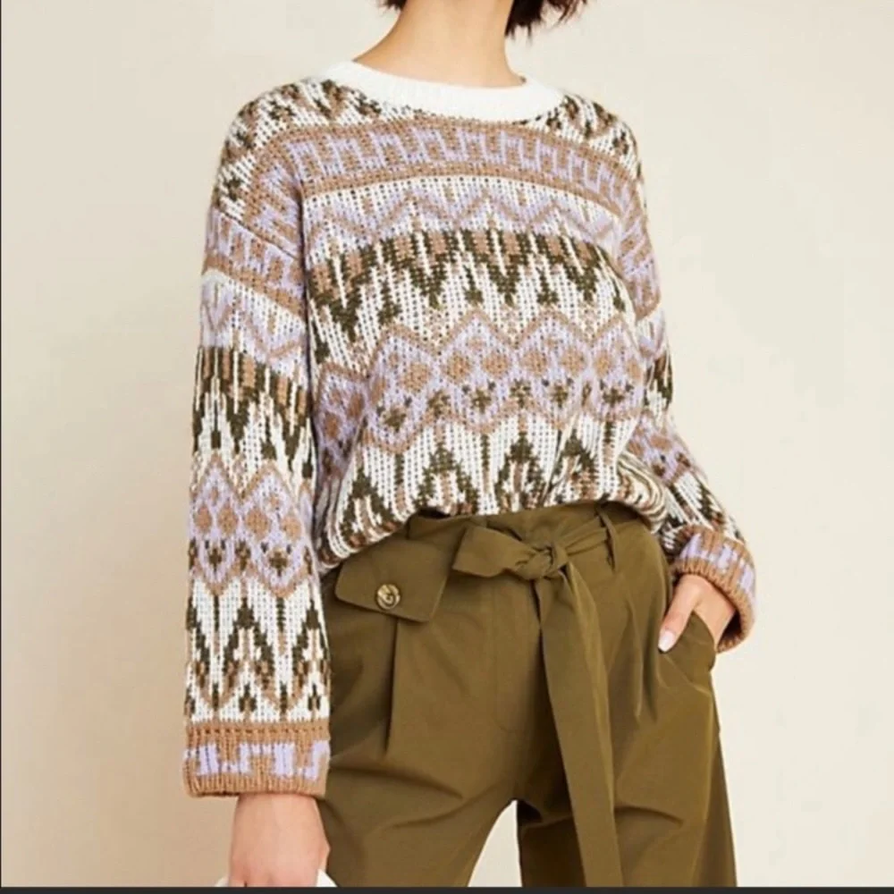 Anthropologie Fabiana Fair Isle Sweater - Picture 1 of 2
